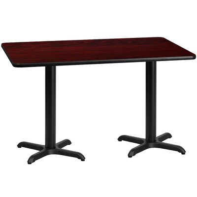 Jacobsen 30'' x 60'' Rectangular Laminate Table Top with 22'' x 22'' Table Height Bases -  Ebern Designs, EDEBC5183EA540AE9CC649614A60E5B2