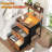 Tall Nightstand With Charging Station And Led Lights Nightstand With 3 Drawers And Shelves Bedside Table With Usb Ports And Outlets（set of 2）-528638469