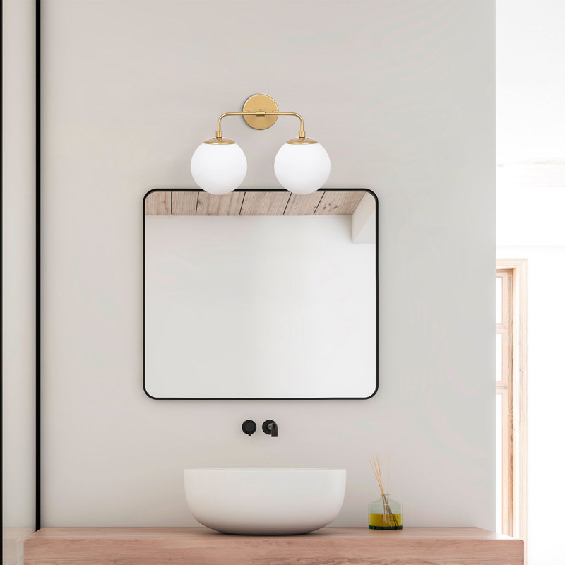 Applique murale Emlyn, Or brillant, Blanc