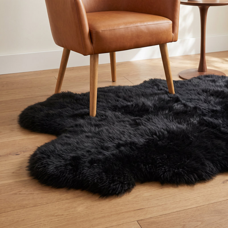 Izola Sheepskin Animal Print Indoor Rug