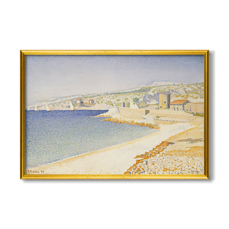 La jetée à Cassis, Opus 198, 1889 - Paul Signac - Toile encadrée sur mesure, 24x34 INNER SIZE, Framed Canvas