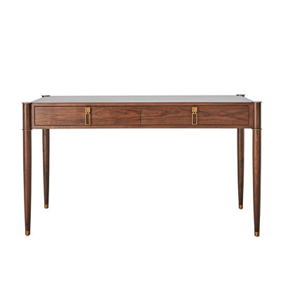 Bureau triple courbe - Noyer