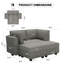 Ensemble de canapé-lit modulaire convertible Neemi-1372717434