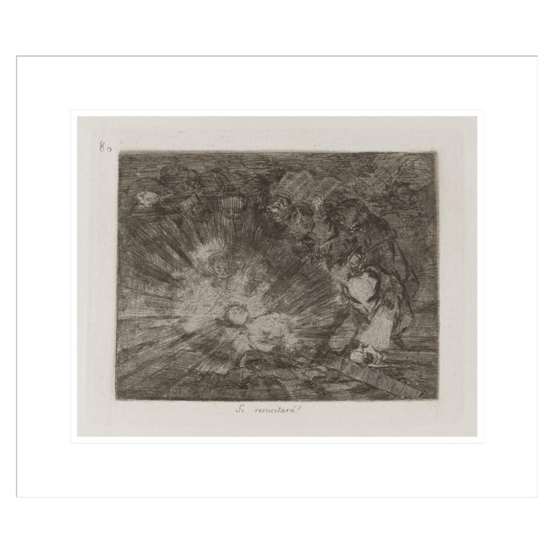 ((Will she ressusciter encore?) Planche 80 de Los desastres de la guérra par Francisco de Goya, impression par estampe numérique encadrée