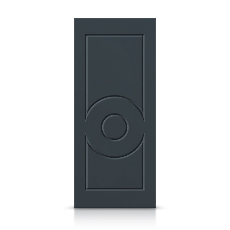 Porte standard à panneaux en bois massif, 24 po x 80 po, Gris anthracite