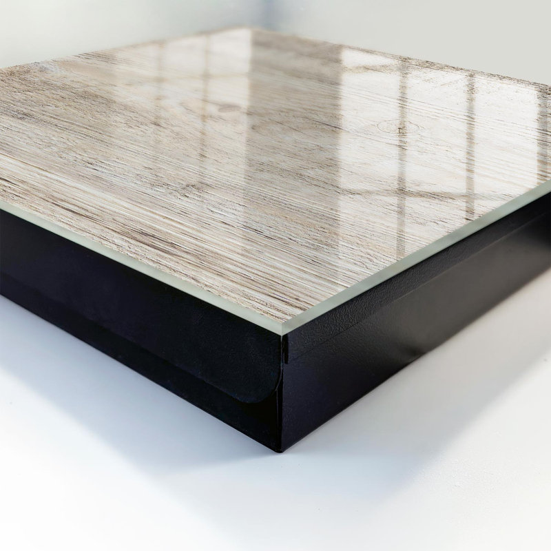 Key storage box, Opens to the left, 30x30x5, Black, Wood structure with subtle grain, 