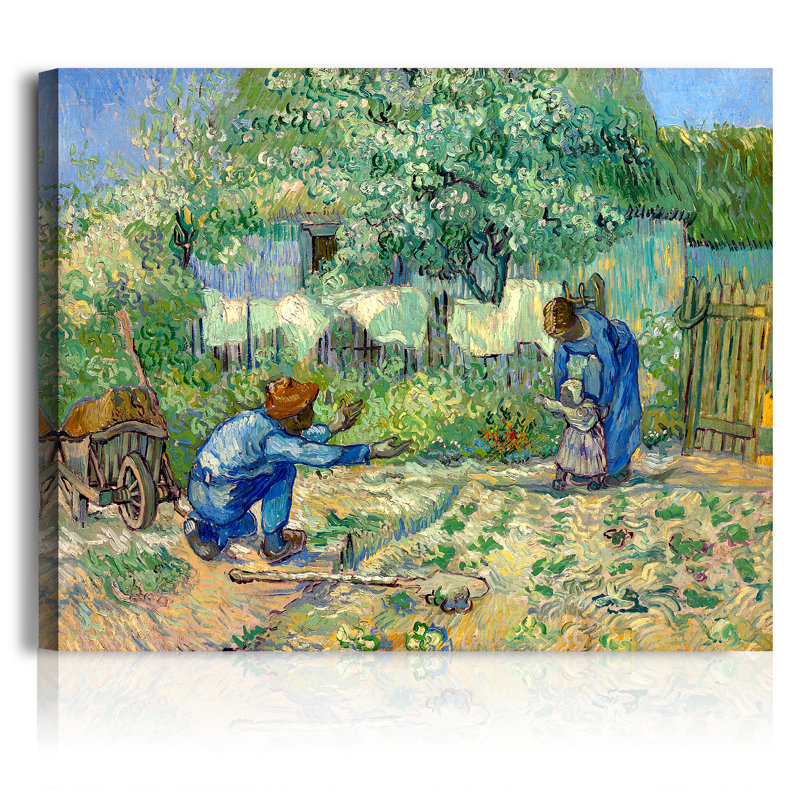 «First Steps» par Vincent Van Gogh, reproduction sur toile, H 16 po x l 20 po x P 0,75 po, Toile tendue