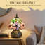 Tiffany-Style Multi-Coloured Stained Glass Table Lamp, Handcrafted Bedside Lamp with Sculpted Dragonfly Base for Bedroom & Living Room, Bulb Not Included-1423024957