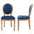 Amando 19.7" H Tufted Velvet Side Chair With Nailhead Trim Decor King Louis Back Solid Wood Dining Chairs-507794137-526479941