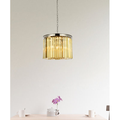 Lustre cylindrique unique à 6 lumières Yazmin