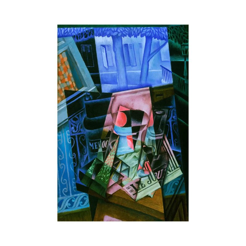 Still Life Before An Open Window, Place Ravignan by Juan Gris - Wrapped Canvas Print, 20.32 cm H x 30.48 cm W