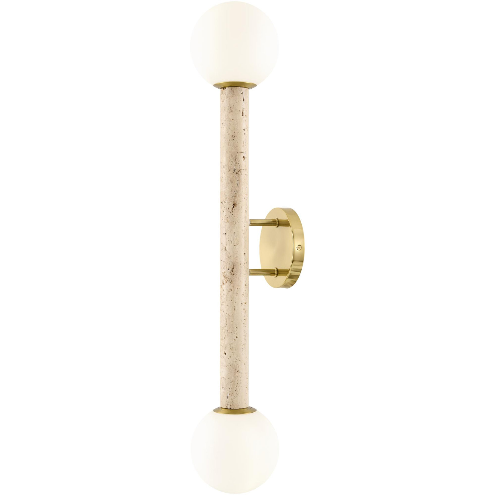 2-Light Wallchiere, Brass