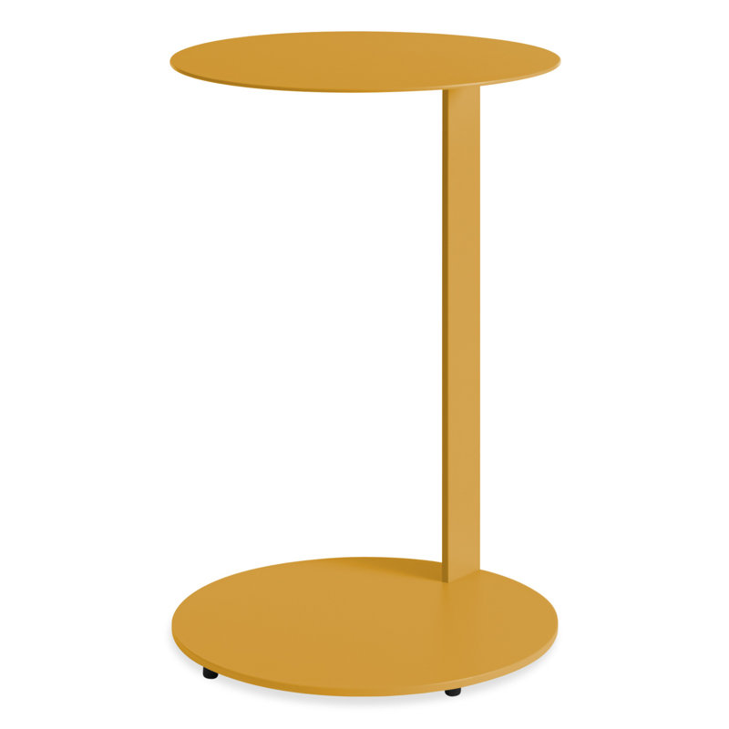 Note End Table, 25" H x 16" W x 16" D, Mustard