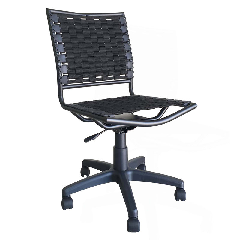 Office Chair Armless With Black Coating