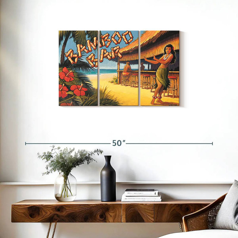 Gillard Bamboo Bar Hawaii, H 20 po x l 33 po