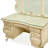 Platine de Royale Vanity Set with Mirror and Bench - Champagne