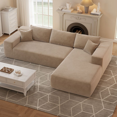 2-piece Upholstered Sectional - No Assembly Required by Ebern Designs
