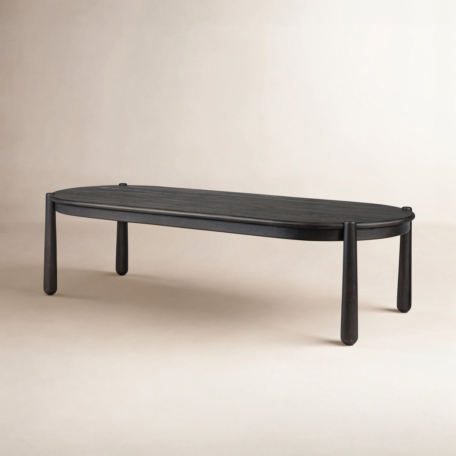 Salvador Dining Table, Smoked Black Oak