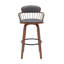 Tabouret de bar pivotant en bois de noyer avec application universelle