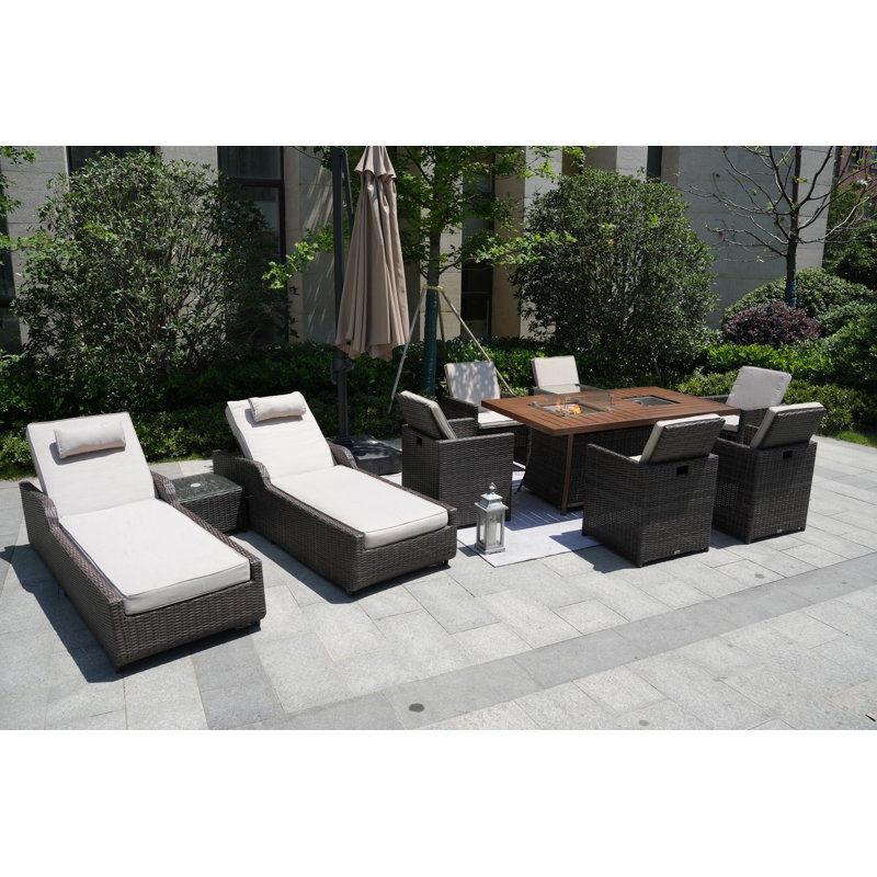 8 - Person Patio Conversation Set with Cushions