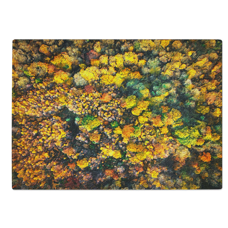 Tempered Glass One Hundred Trees Chopping Board, 28.5 cm W x 20 cm L