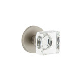 Viaggio Circolo Rosette Privacy (Bed & Bath) With Quadrato Crystal Knob