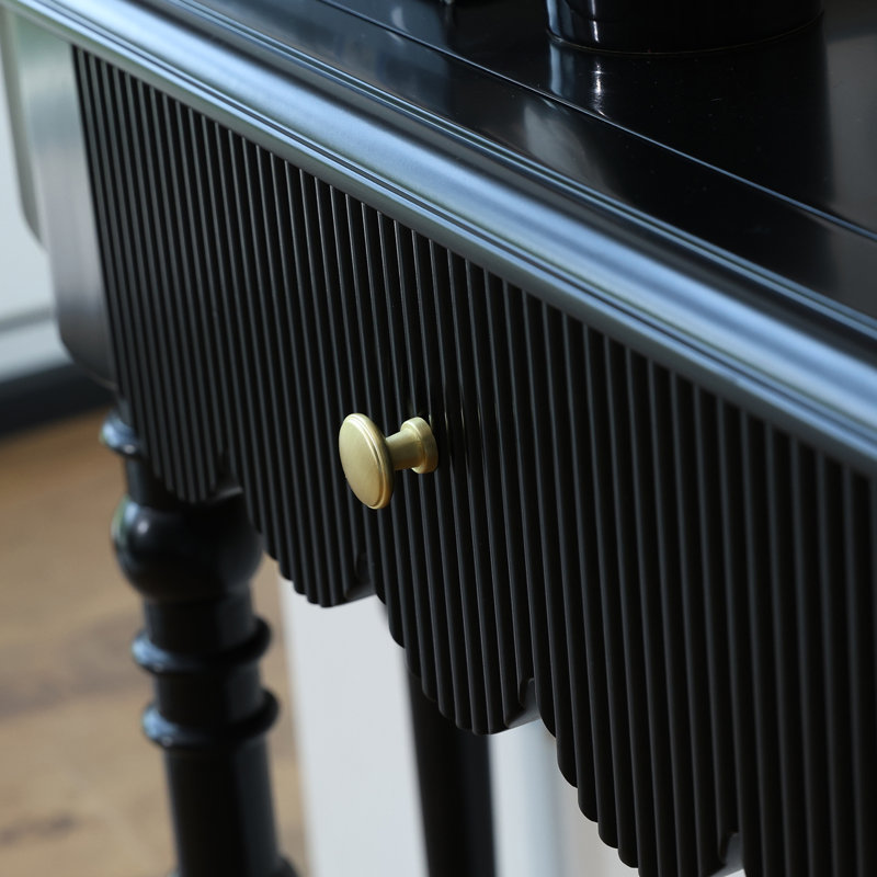 39" Solid Wood Console Table, Black