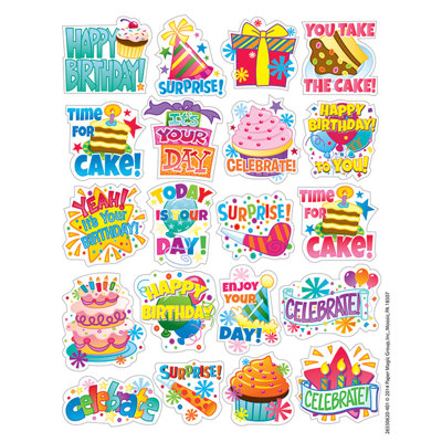 Anniversaire, thème d'autocollants, accessoire éducatif