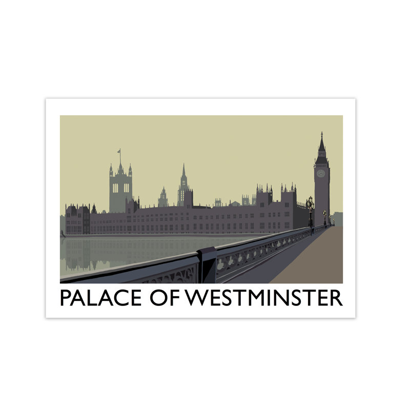 Palace Of Westminster by Richard O'Neill - Single Picture Frame Print, 42 cm H x 59.4 cm W x 3 cm D, No Framed