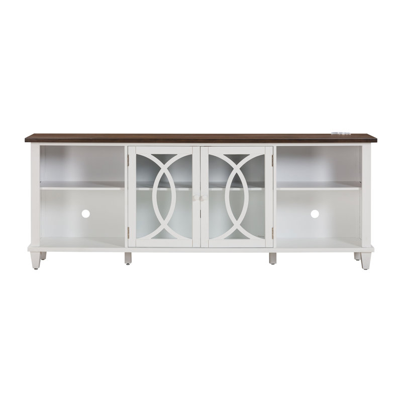 Arja Unfinished TV Stand for TVs up to 85", White
