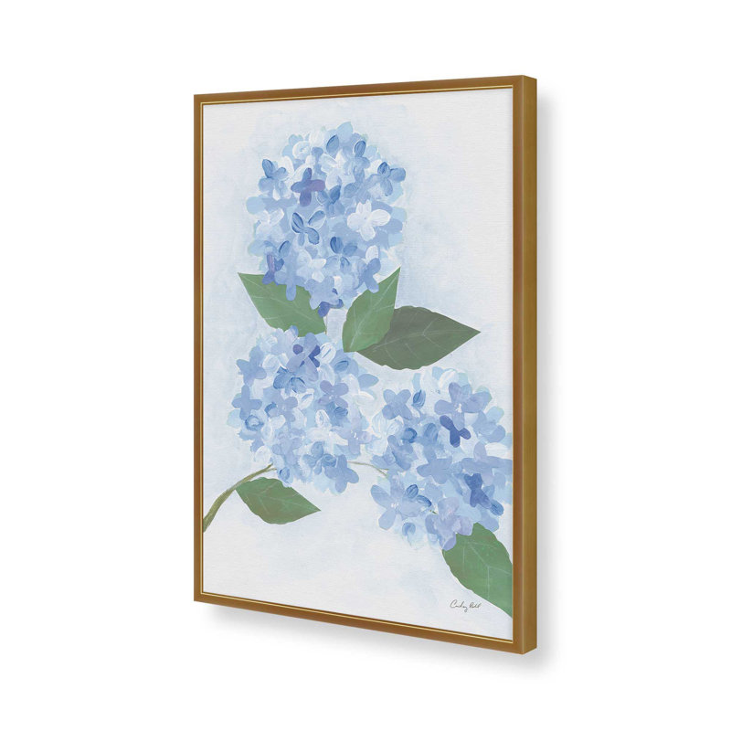 Reproduction d'art sur toile Providence Hydrangea II par Courtney Prahl, H 16 po x l 12 po, Doré