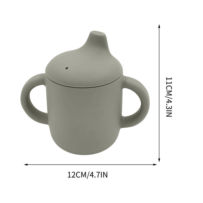 Tasse de collation en silicone avec gobelet pour enfant, Army Green