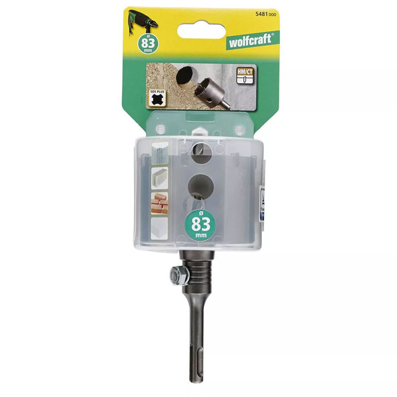 Wolfcraft Hollow Annular Cutter with Sds-Plus Shank 83mm Panel Accessories