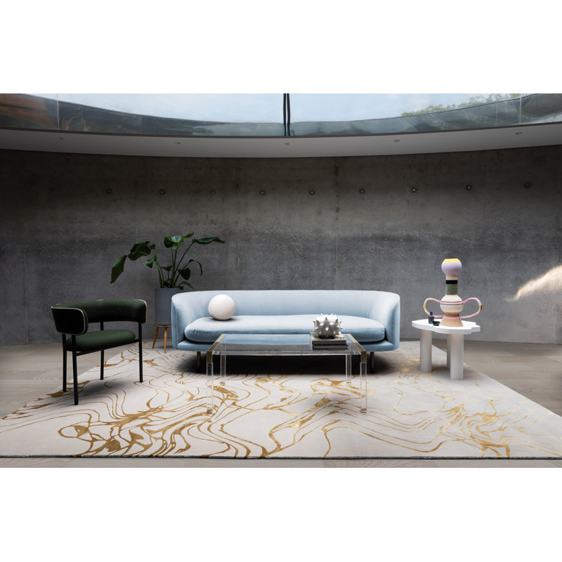 Flow Bronze Area Rug, Rectangle 10' x 14'