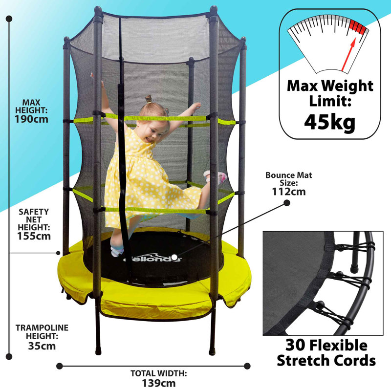 5' Toddler Trampoline with Safety Enclosure