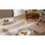 Chemin de table avec pompons fabriqués à la main pour décor de table basse et de table de ferme moderne