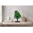 Refractory Glass Sculpture, Green, On Base
