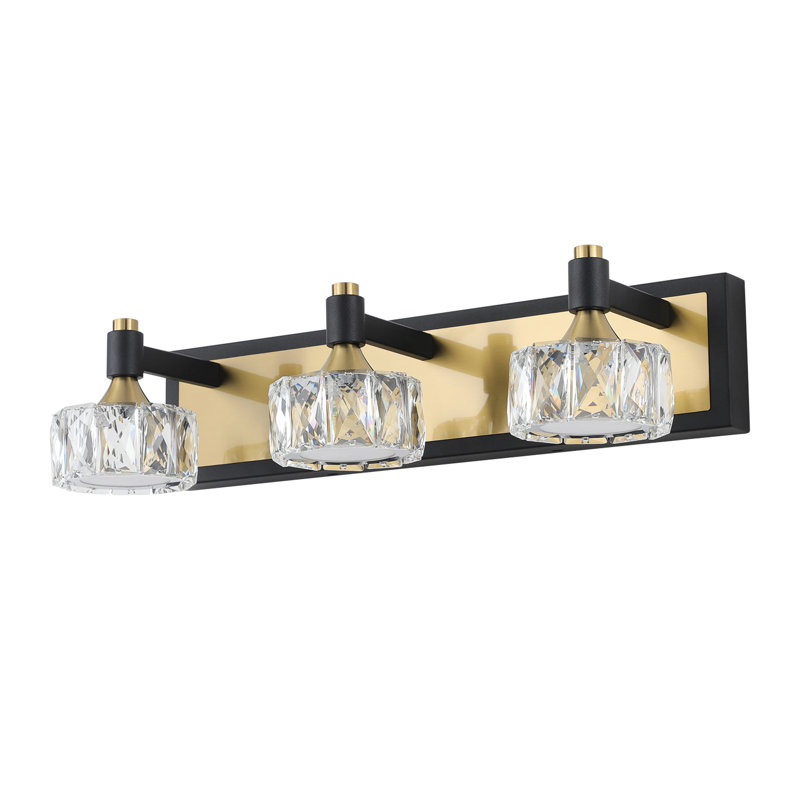 Luxueux luminaire de salle de bain sur miroir - Lampe murale en cristal et rouille moderne