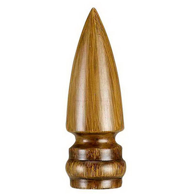 Embout en résine imitation bois de 7,6 cm (3 po) au design naturel pour harpe de lampe de taille standard