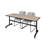Nicklos Flip-Top Training Nesting Table, 2 Zeng Stack Chairs-32668094-32668110