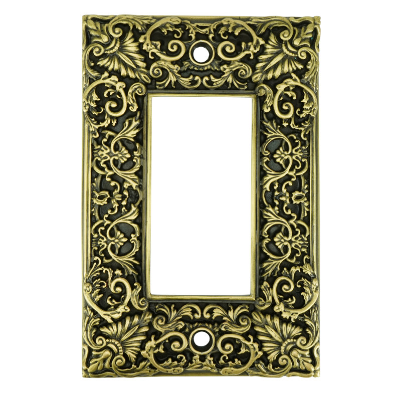 GLENDALE SINGLE GFI SWITCH COVER; IN MUSEUM GOLD