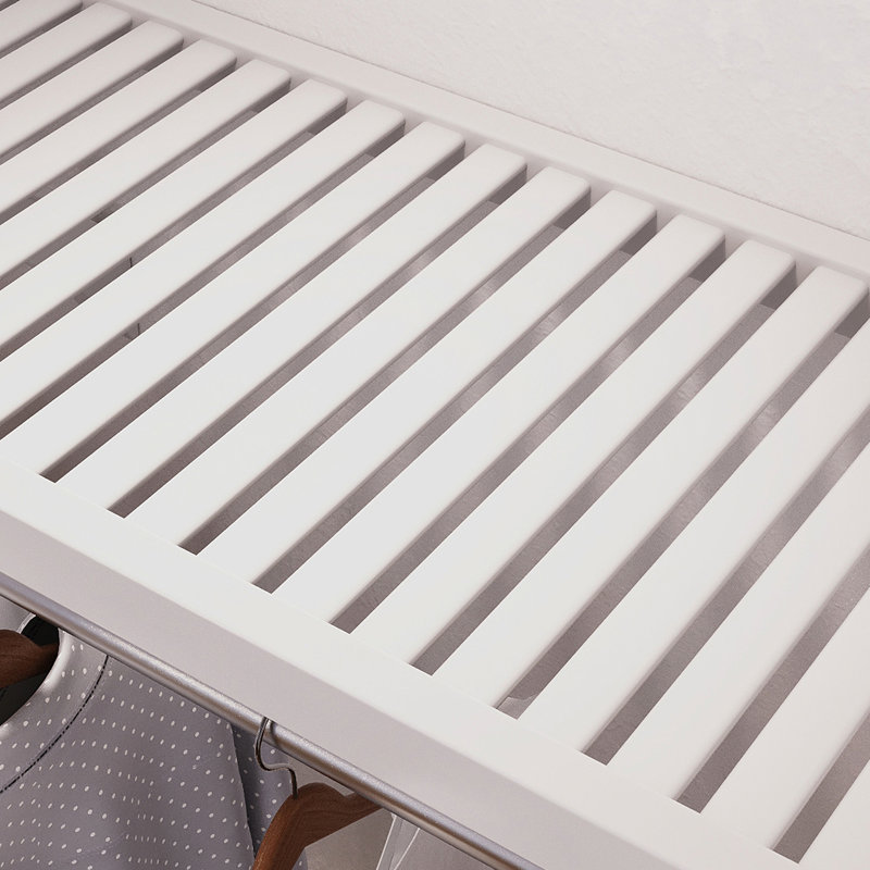 Solid Wood White Reach-In Closet System