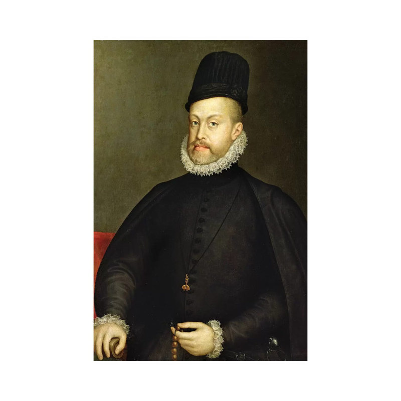 Philip II, C.1565 (Partially Restored) by Sofonisba Anguissola - Wrapped Canvas Painting, 30.48cm H x 20.32cm W  x 1.91cm D