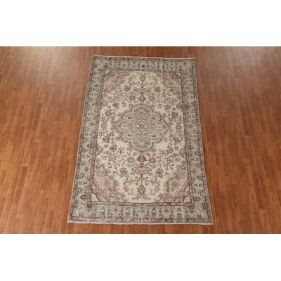 Handmade Anatolian Distressed Area Rug 5x9
