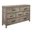 Commode de chambre de style rustique à 7 tiroirs