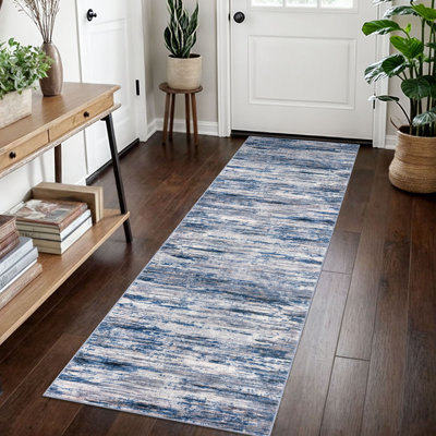Modern Abstract 2x7 Washable Runner Rug for Hallways Non Slip Soft Carpet Runners for Kitchen Entryway Bedroom