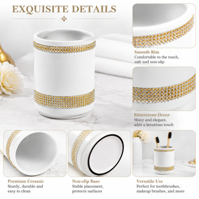 Ceramic Bathroom Accessories Set