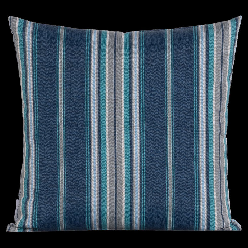 Solarium Striped Outdoor Throw Pillow, 17" H x 17" W