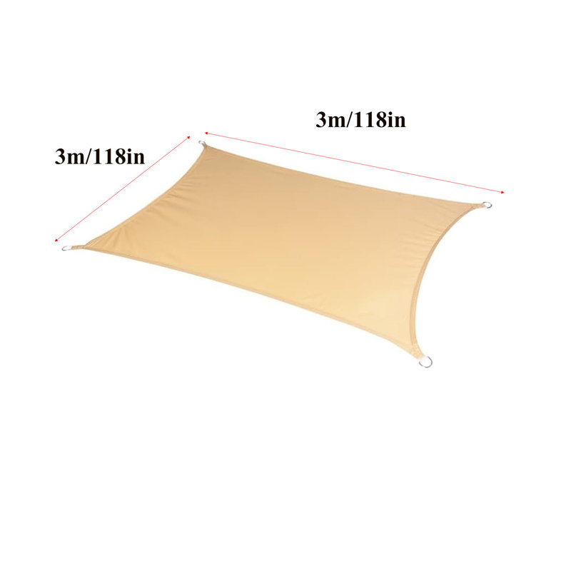 Toile d'ombrage beige rectangulaire, 9,8 pi x 9,8 pi