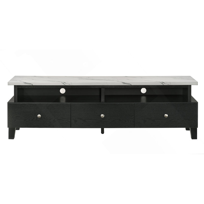 Console 1 pièce moderne et fonctionnelle avec décorations en faux marbre et pieds argentés pour un décor de salon élégant